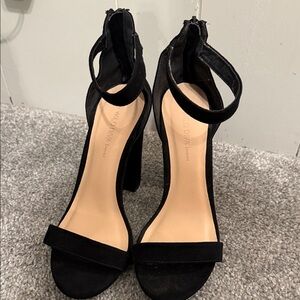 Wild Diva Black Ankle Strap Heels